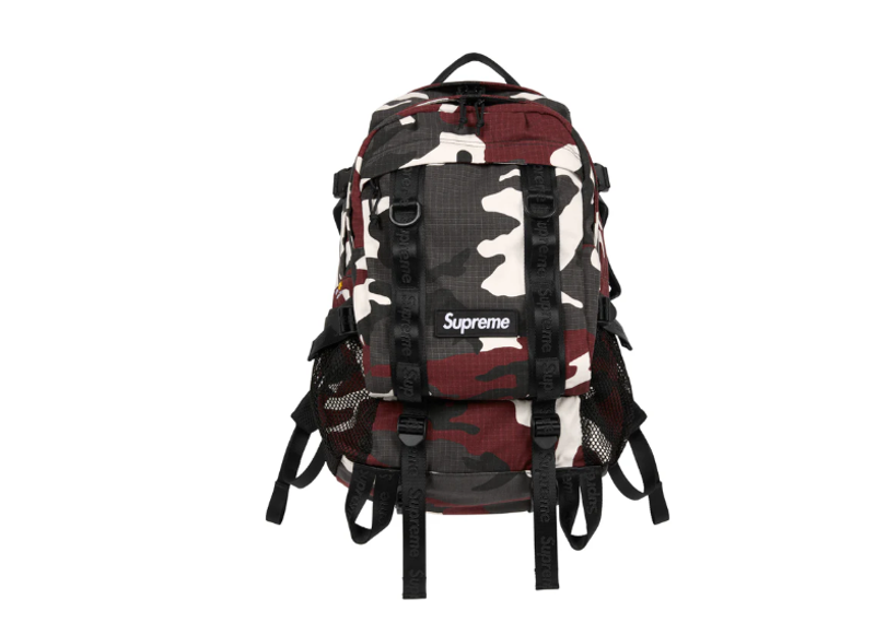 Supreme Logo Backpack (SS26) Red Camo