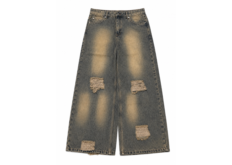 DYING WISHES WASHED DISTRESSED JEANS