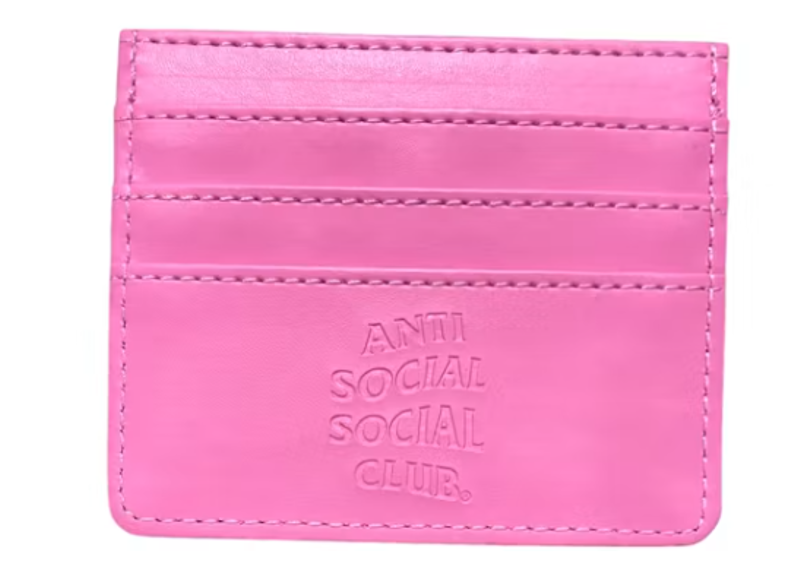 Anti Social Social Club Get Weird Card Holder Pink