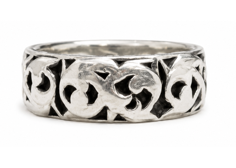 Chrome Hearts Eternity Vine Band Silver Ring Size 8