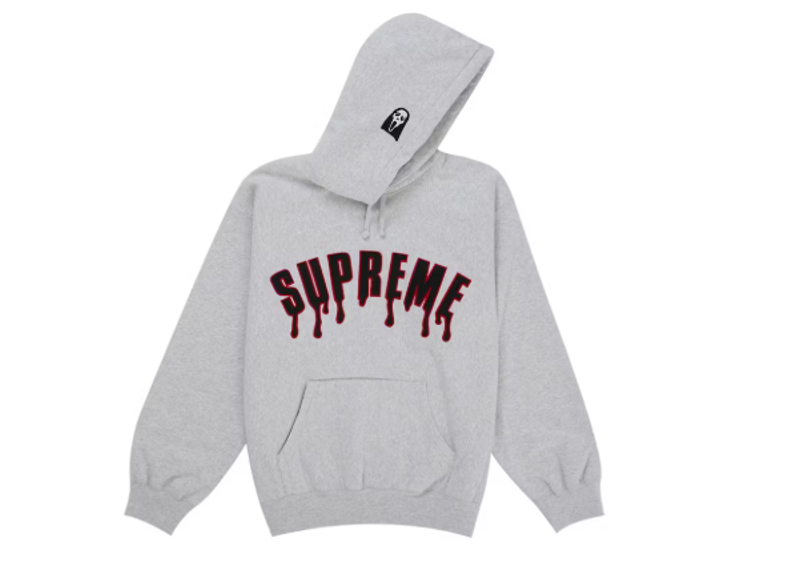 Supreme Ghostface Arc Hooded Sweatshirt Ash Grey