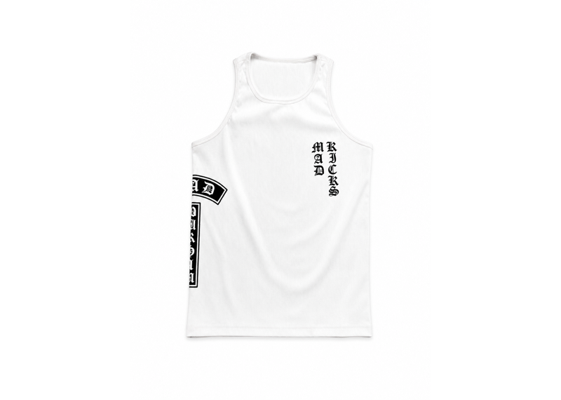 MAD STUDIOS OLD DURHAM WHITE TANK TOP