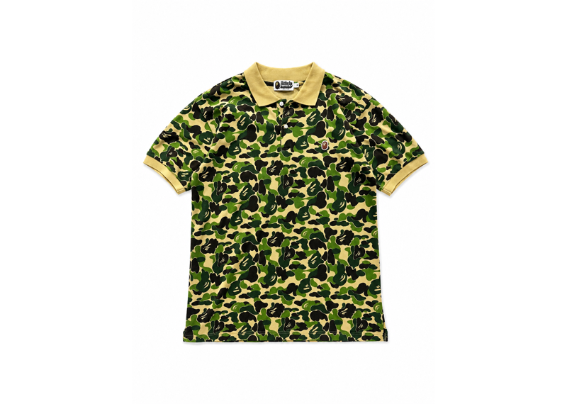 Bape ABC Green Camo Head One Point Polo