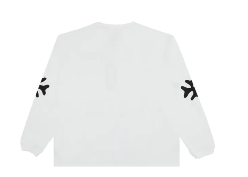 Rhude Deix Shield Oversized Long-Sleeve Tee White