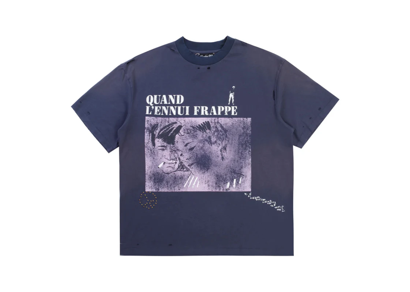 Boredom Kills French Tee Navy