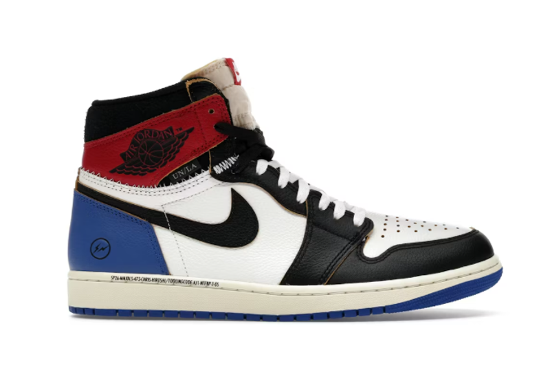 Jordan 1 Retro High OG SP Fragment x Union LA Varsity Red Sport Royal