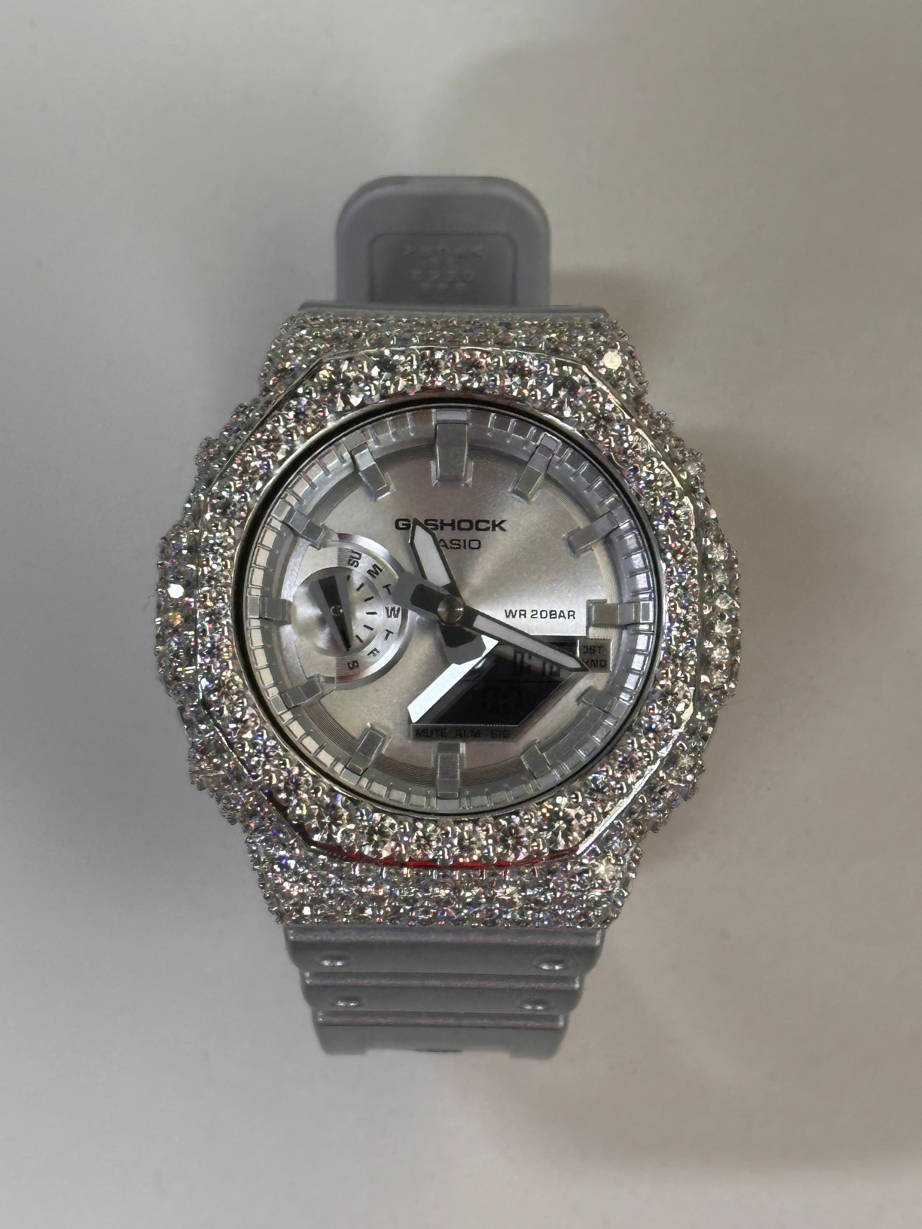 G-Shock Watch Bust Down Silver Band