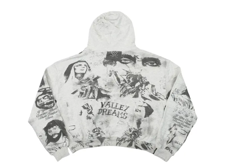 Vale Forever Mural Hoodie Grey
