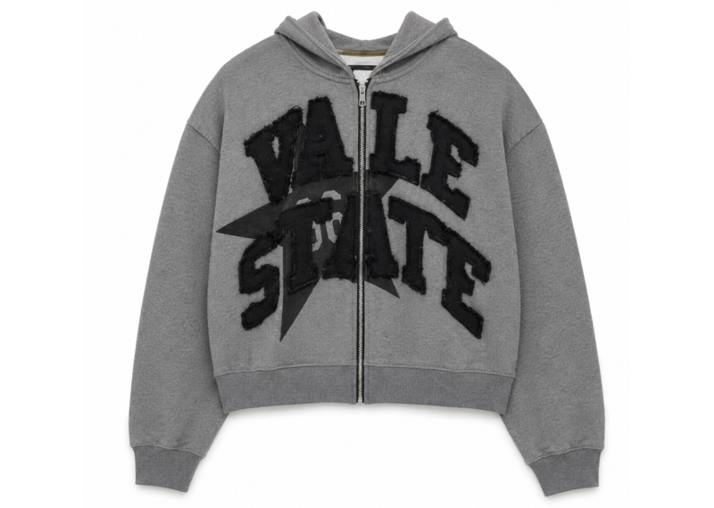 VALE FOREVER STAR STATE GREY ZIP UP