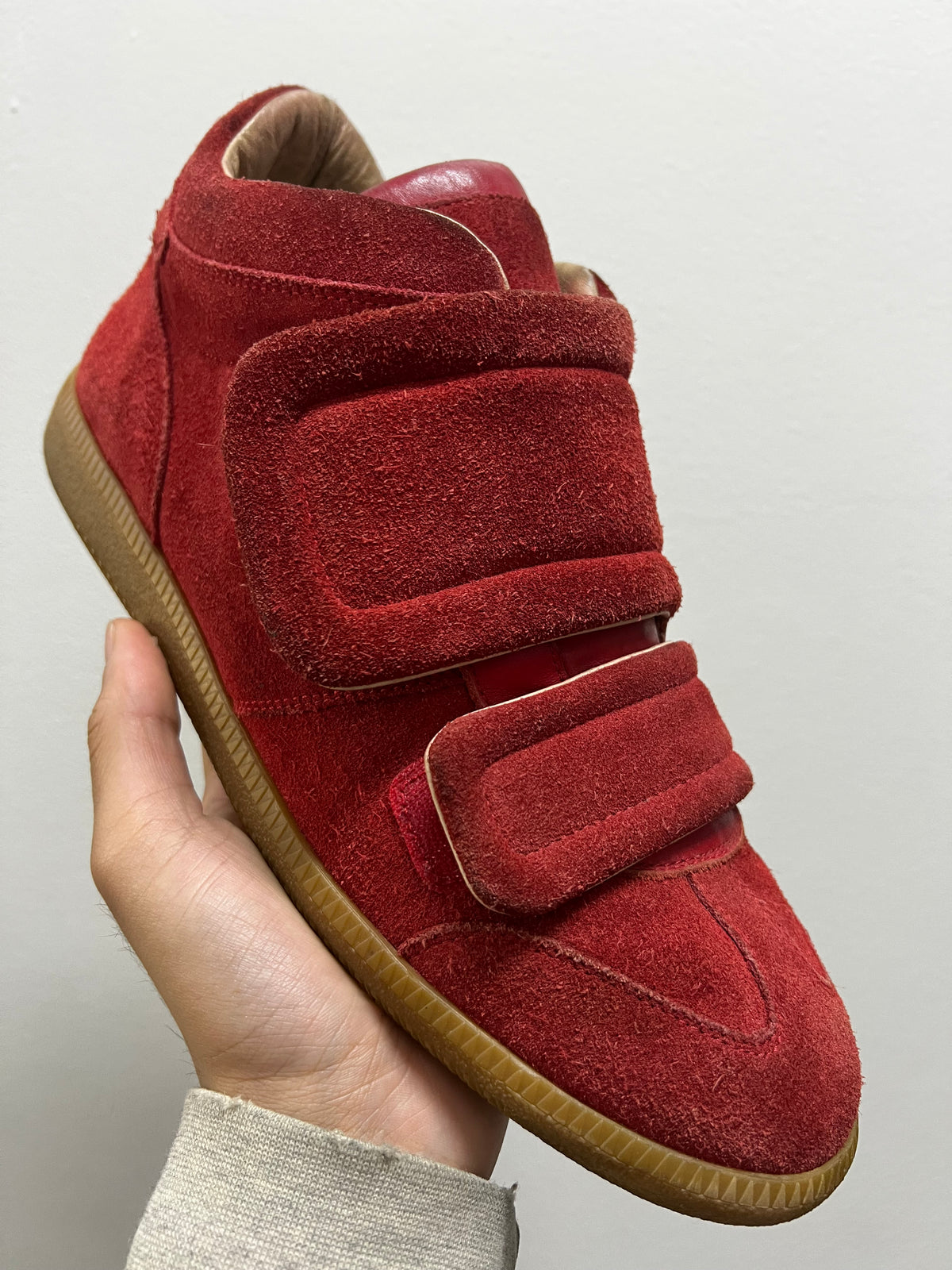 Maison Margiela 22 Clinic Suede Red Low