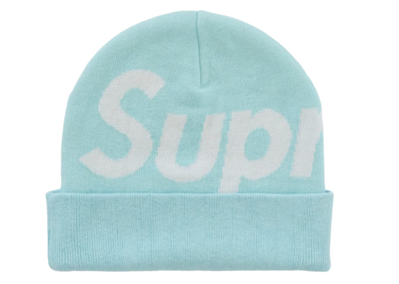 Supreme Big Logo Beanie (FW25) Light Blue