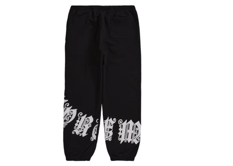 Supreme Old English Wrap Sweatpant Black