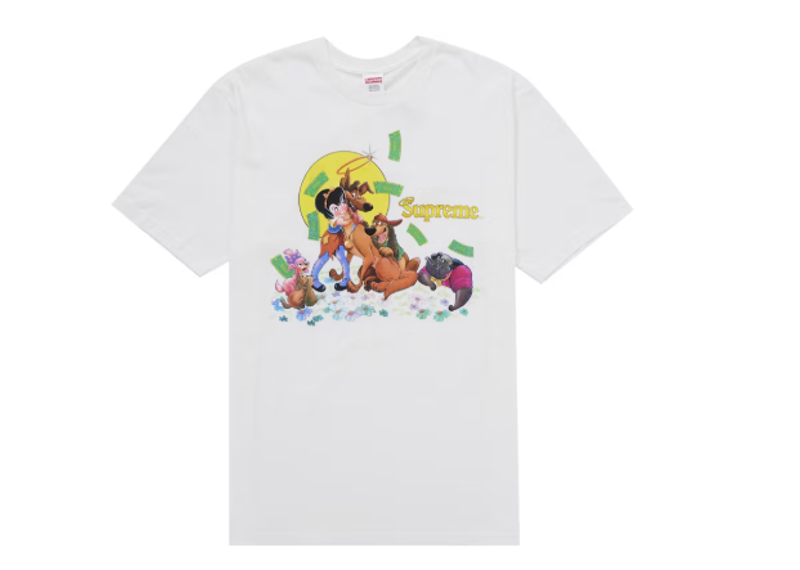 Supreme All Dogs Go To Heaven Tee White