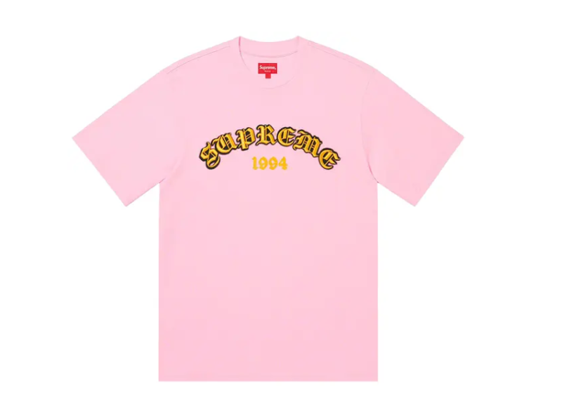 Supreme Old English Glow Short-Sleeve Top Pale Pink
