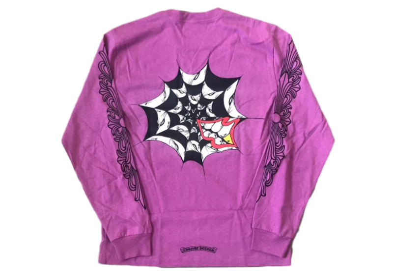 Chrome Hearts Matty Boy Spider Web L/S T-shirt Purple