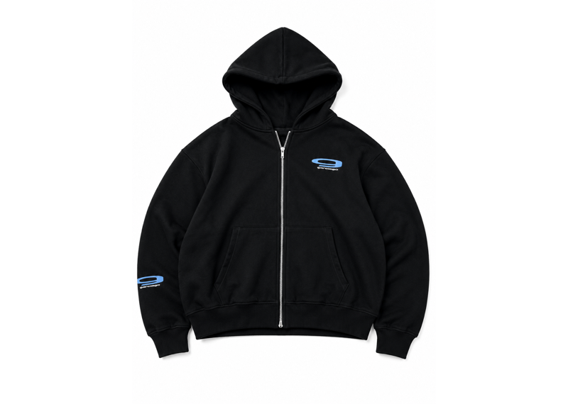 Garciago University Blue Black Zip Up