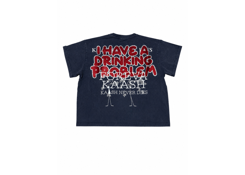 FOREVA KAASH DRINKING PROBLEM TEE NAVY