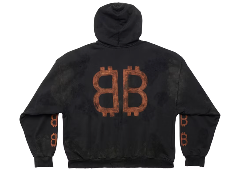 Balenciaga Crypto Medium Fit Hoodie Black