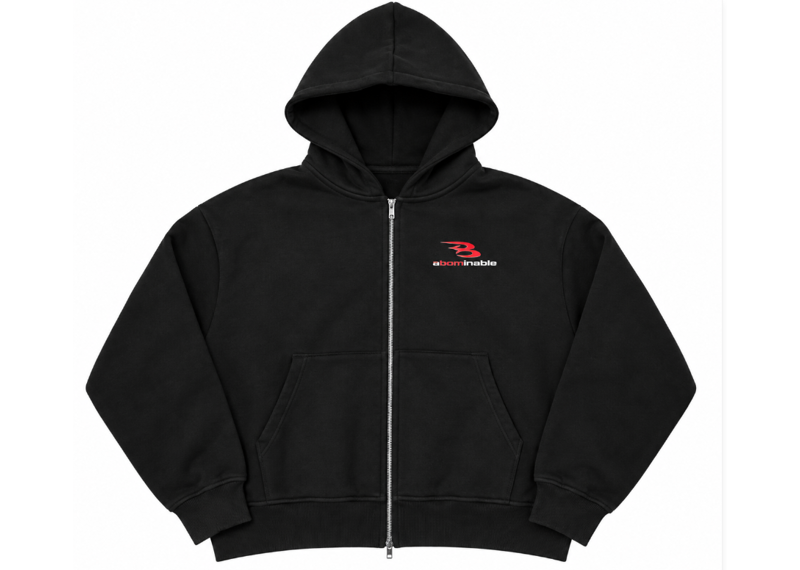 ABOMINABLE BLACK ZIP UP