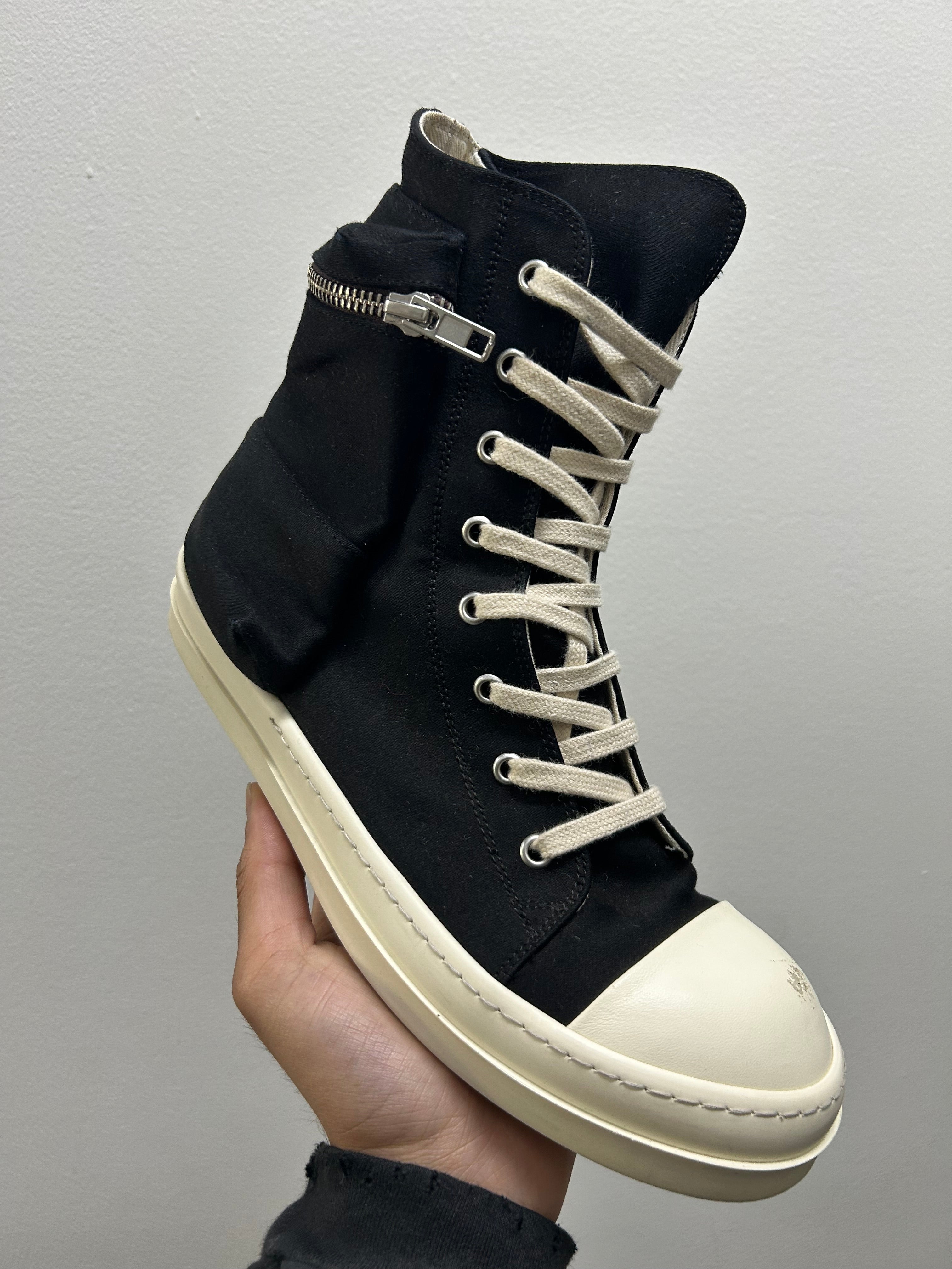 Rick Owens DRKSHDW Temple Cargo Sneaks Black Milk