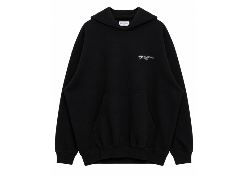 Balenciaga Oversized Racing Arrow Logo Hoodie
