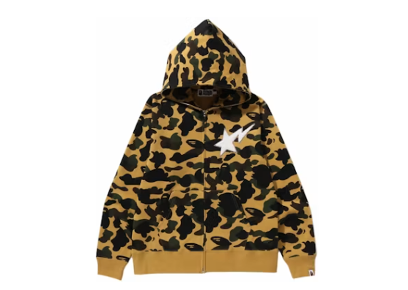 BAPE 1st Camo Full Zip Hoodie (FW23) Yellow