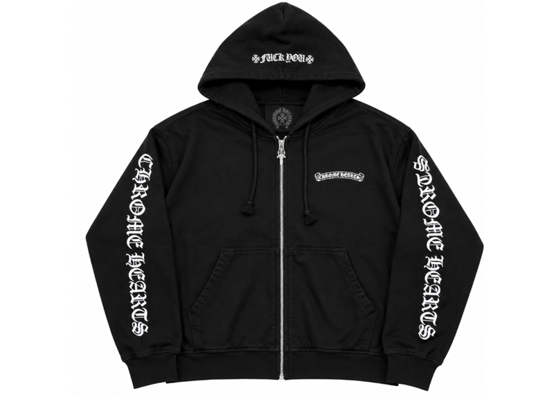 Chrome Hearts 'F You' Script Logo Thermal Zip Up