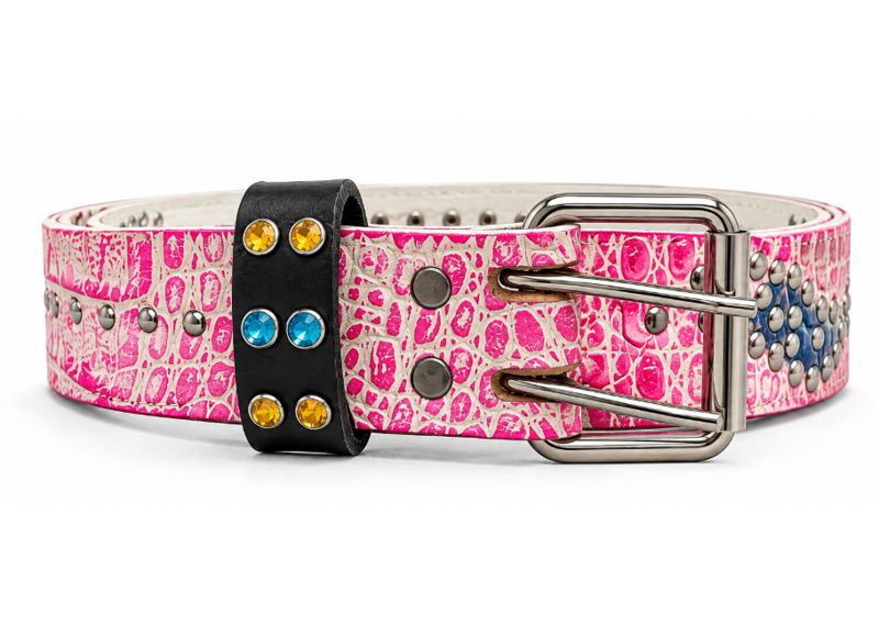 HOTWL PINK ALLIGATOR MAIN BELT