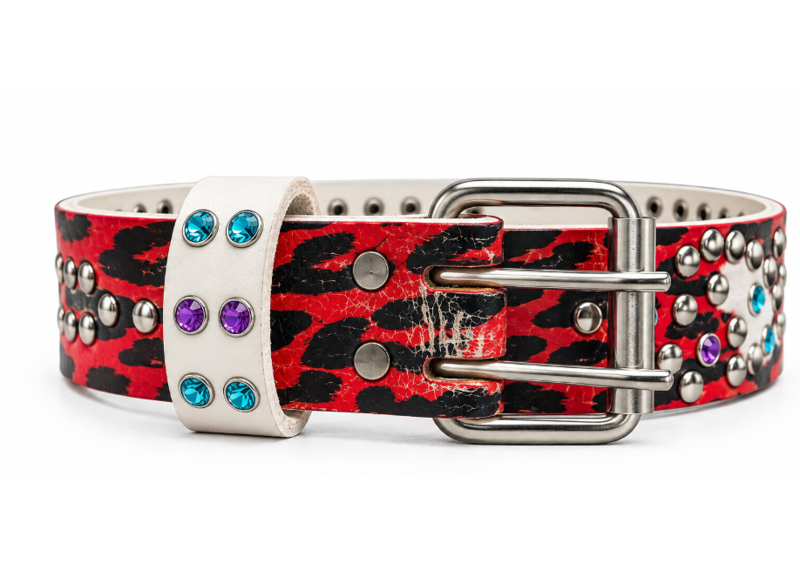 HOTWL RED LEOPARD MAIN BELT