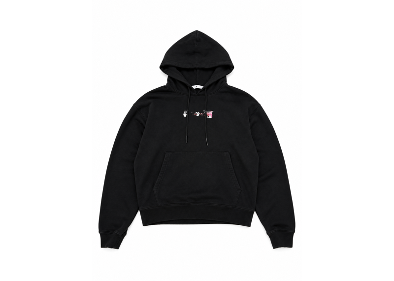 Off White Acrylic Arrow Over Hoodie