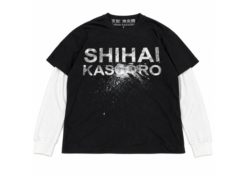 SHIHAI KASSORO BLACK DOUBLE LAYER PAINT SPLATTER
