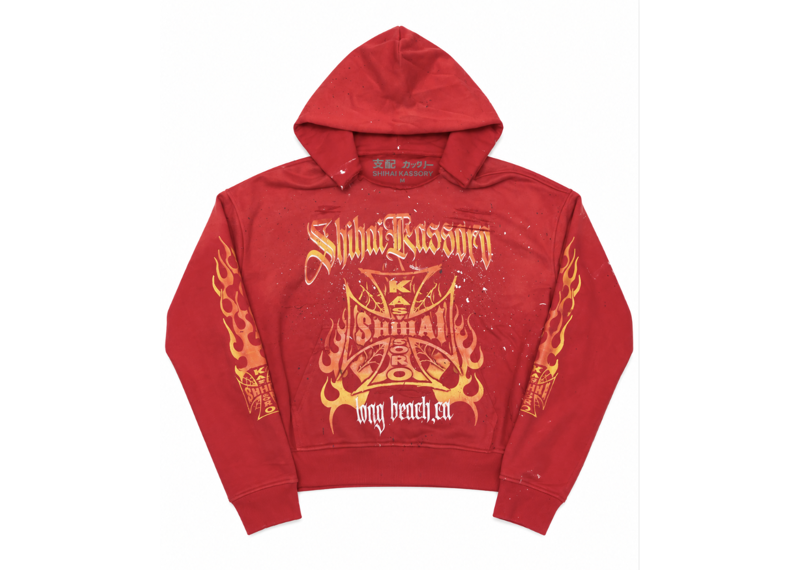 SHIHAI KASSORO RED LONG BEACH CHOPPERS PULLOVER