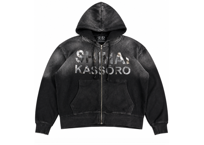 SHIHAI KASSORO THERMAL GRADIENT BLACK SILVER ZIP UP