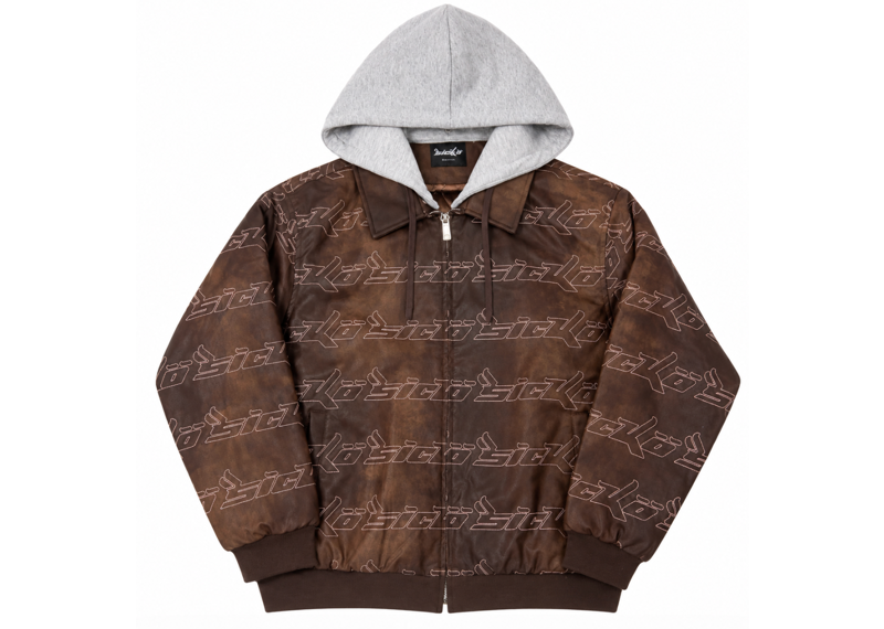 SICKO REPEATER LEATHER JACKET BROWN