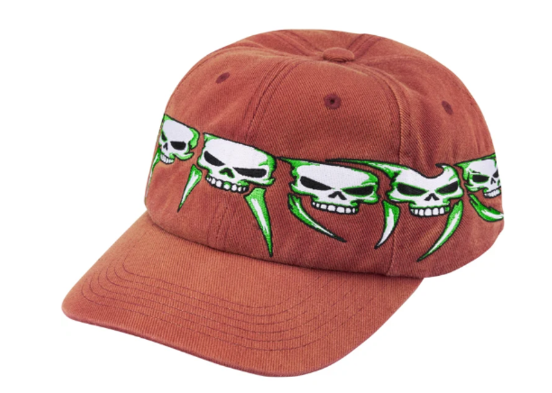 SUPREME SKULLS SPELLOUT 6 PANEL RUST