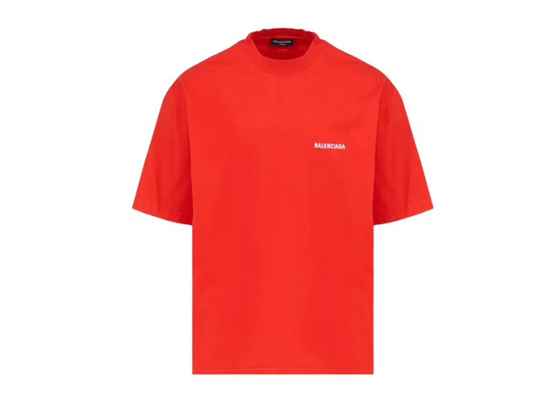 Balenciaga Medium Fit T-Shirt Bright Red/White
