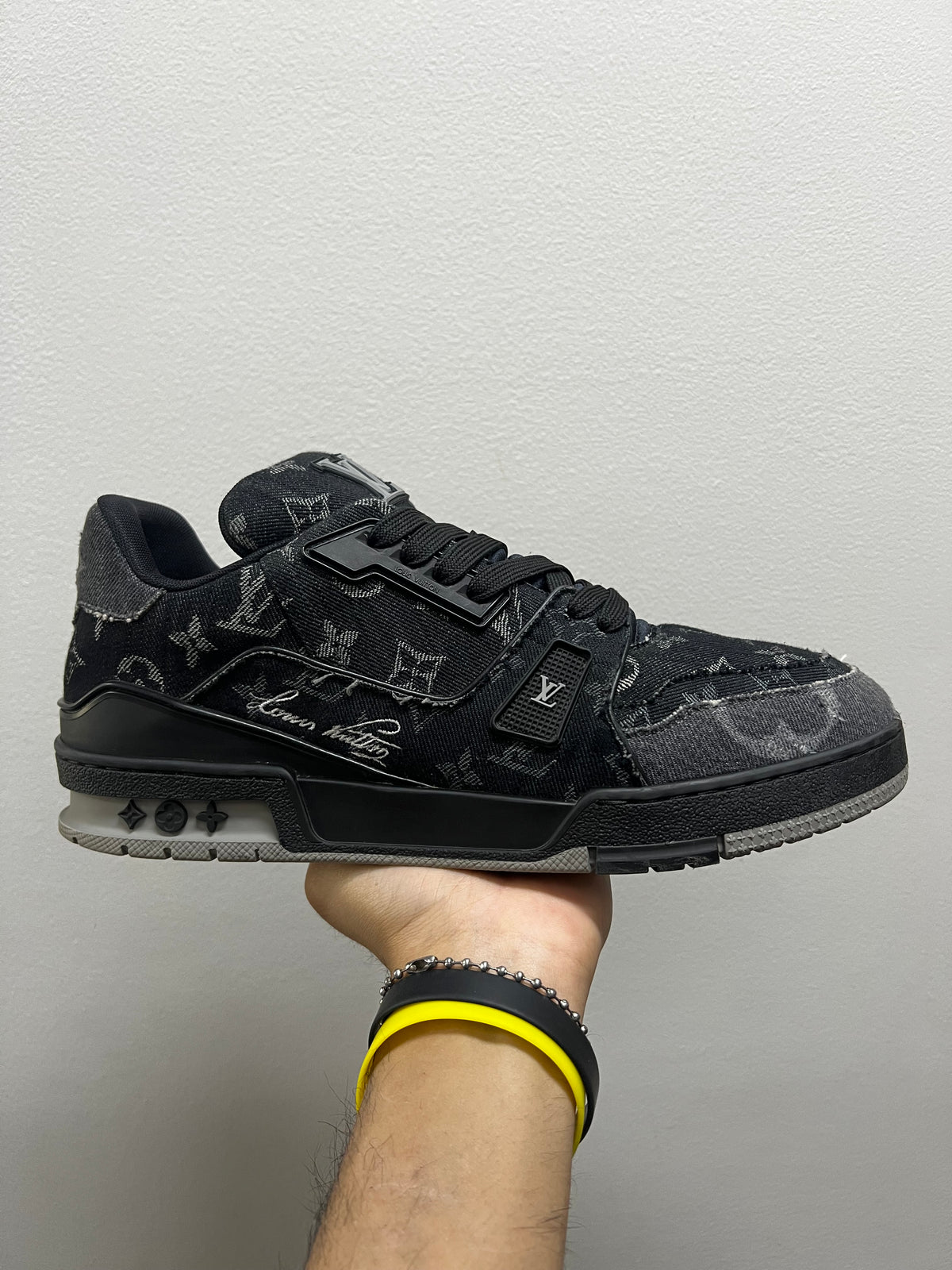 Louis Vuitton LV Trainer Black Monogram Denim