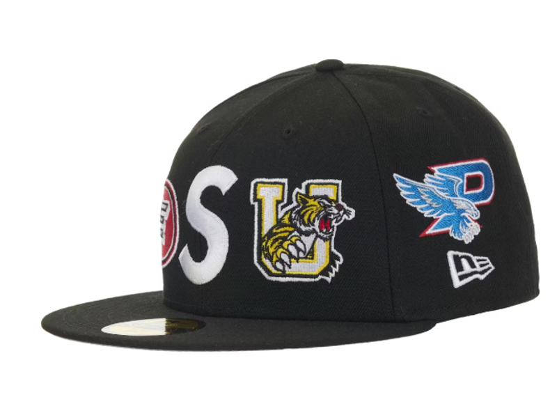 Supreme Mascots S Logo New Era 59Fifty Fitted Cap Black
