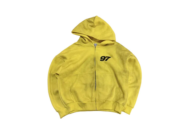 Dominion Dirty Wash Yellow Zip Up