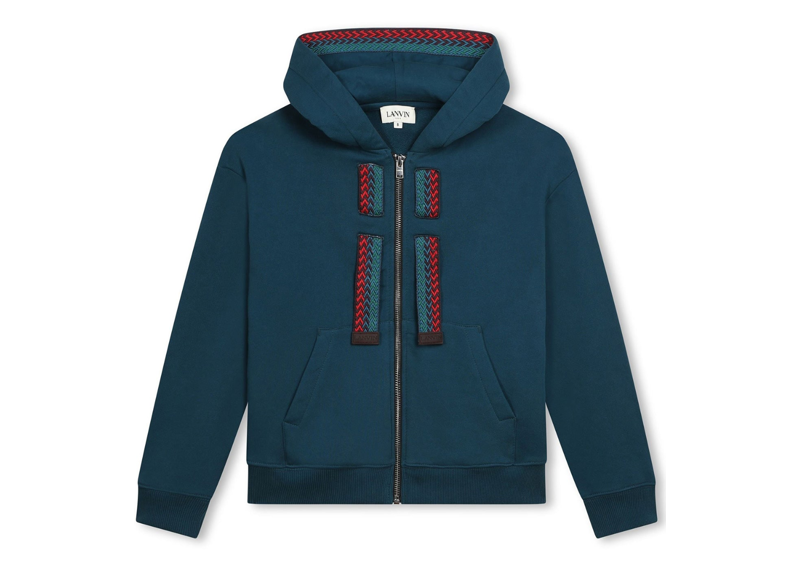 Lanvin Kids Curb Hoodie Navy