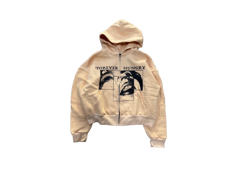 Forever Hungry Distressed Peach Hoodie