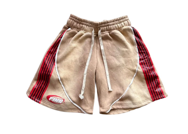 FINE BRITCHES CREAM CHERRY RACER SHORTS