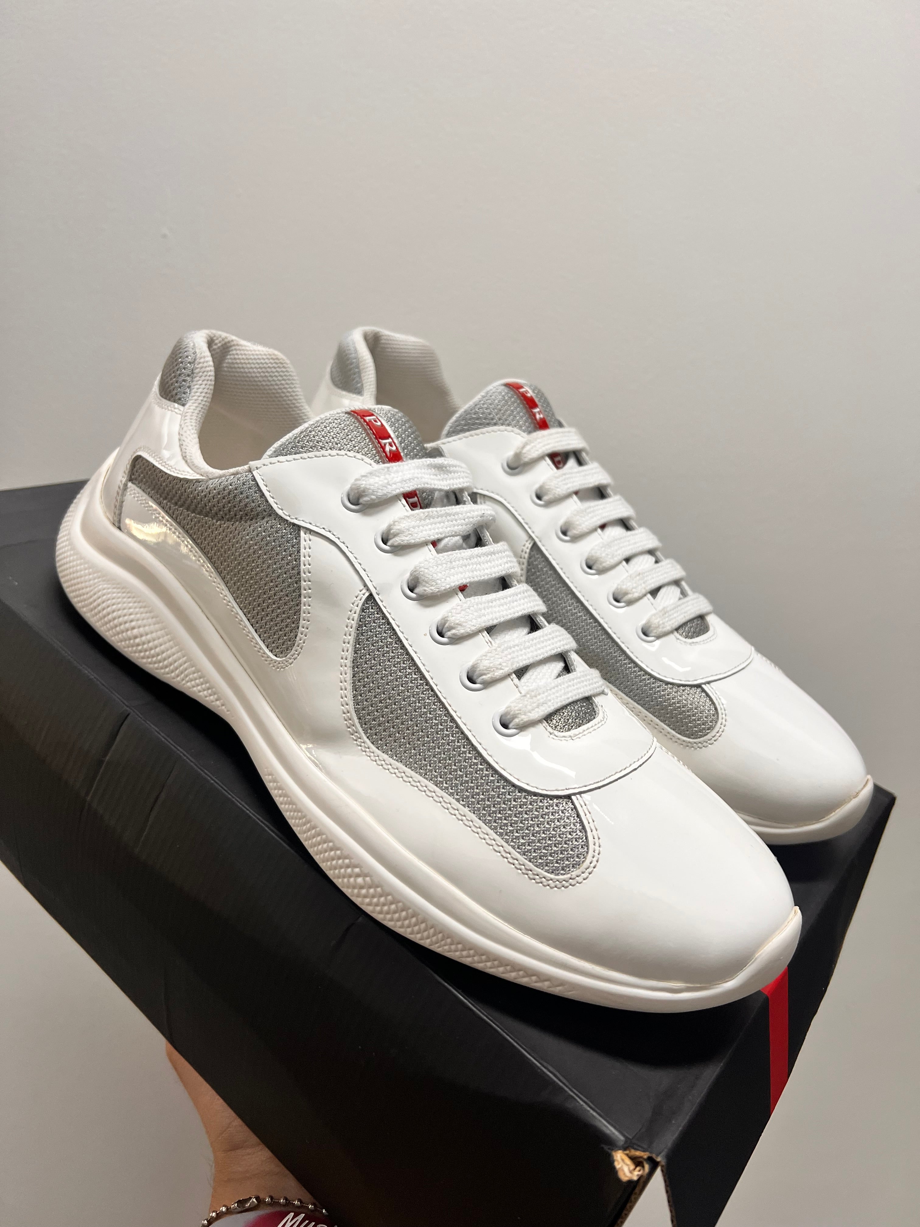 Prada Americas Cup sneakers Patent leather White