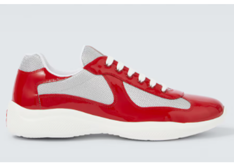 Prada Americas Cup leather-trimmed sneakers