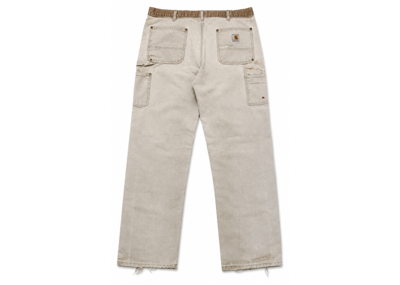 Carhartt Distressed Beige Carpenter Work Pants