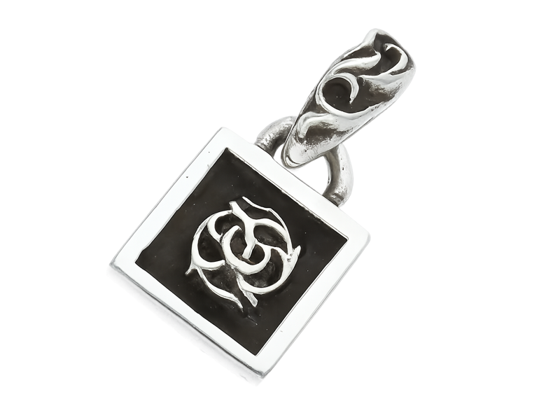 Chrome Hearts FRAMED FLRL Charm Silver