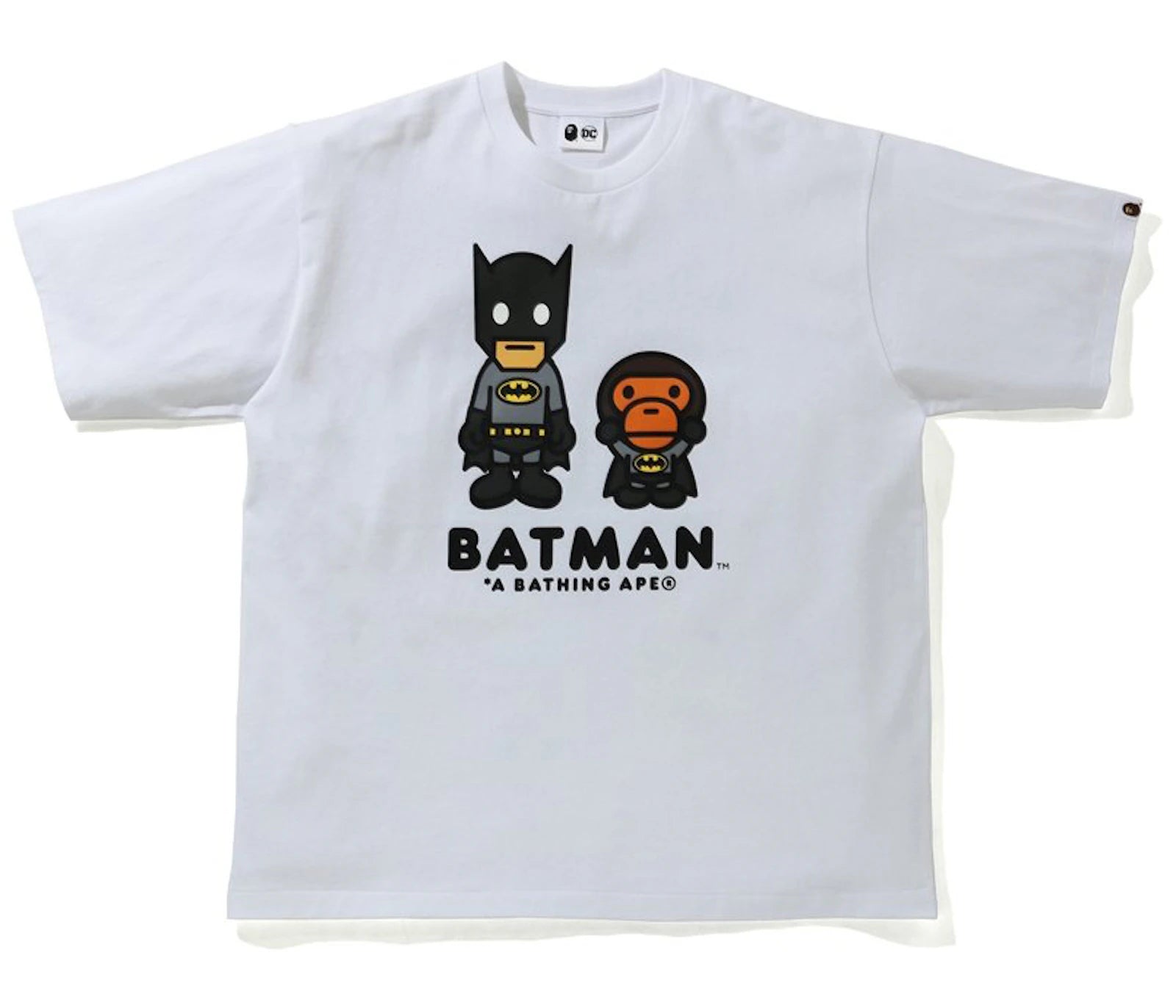 BAPE x DC Baby Milo Batman Relaxed Fit Tee White