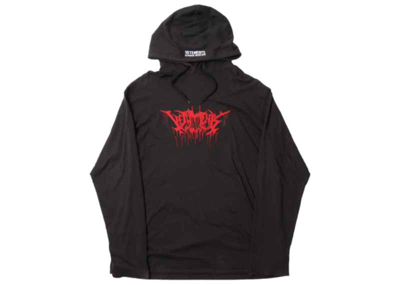 Vetements FW18 Metal Tour Jersey Hoodie