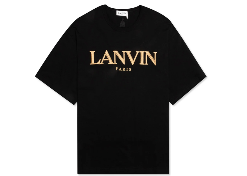 Lanvin Embroidered Oversize Tee - Black