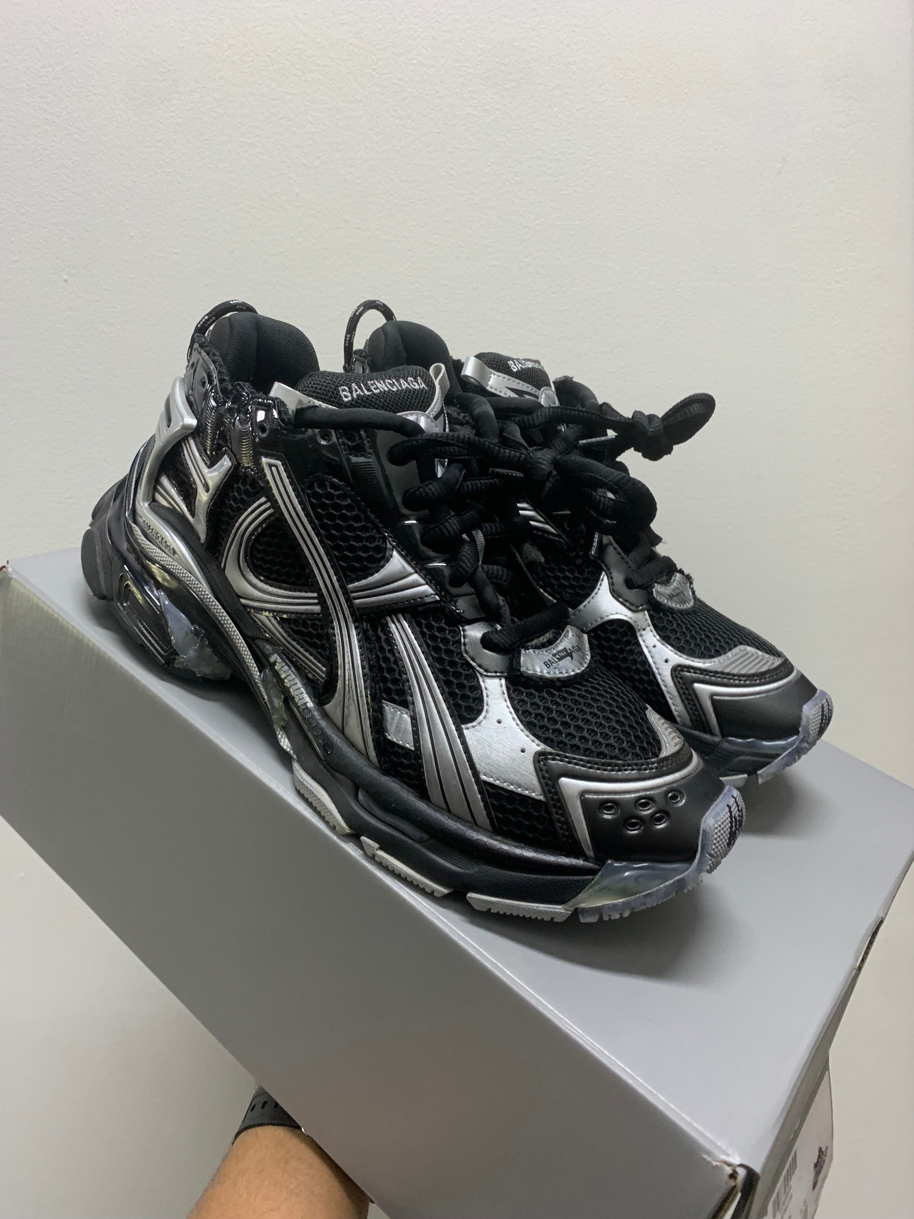 Balenciaga Runner Black Silver